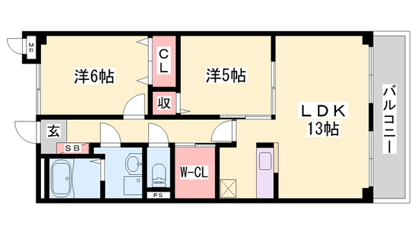 西二見駅 徒歩11分 1階の物件間取画像